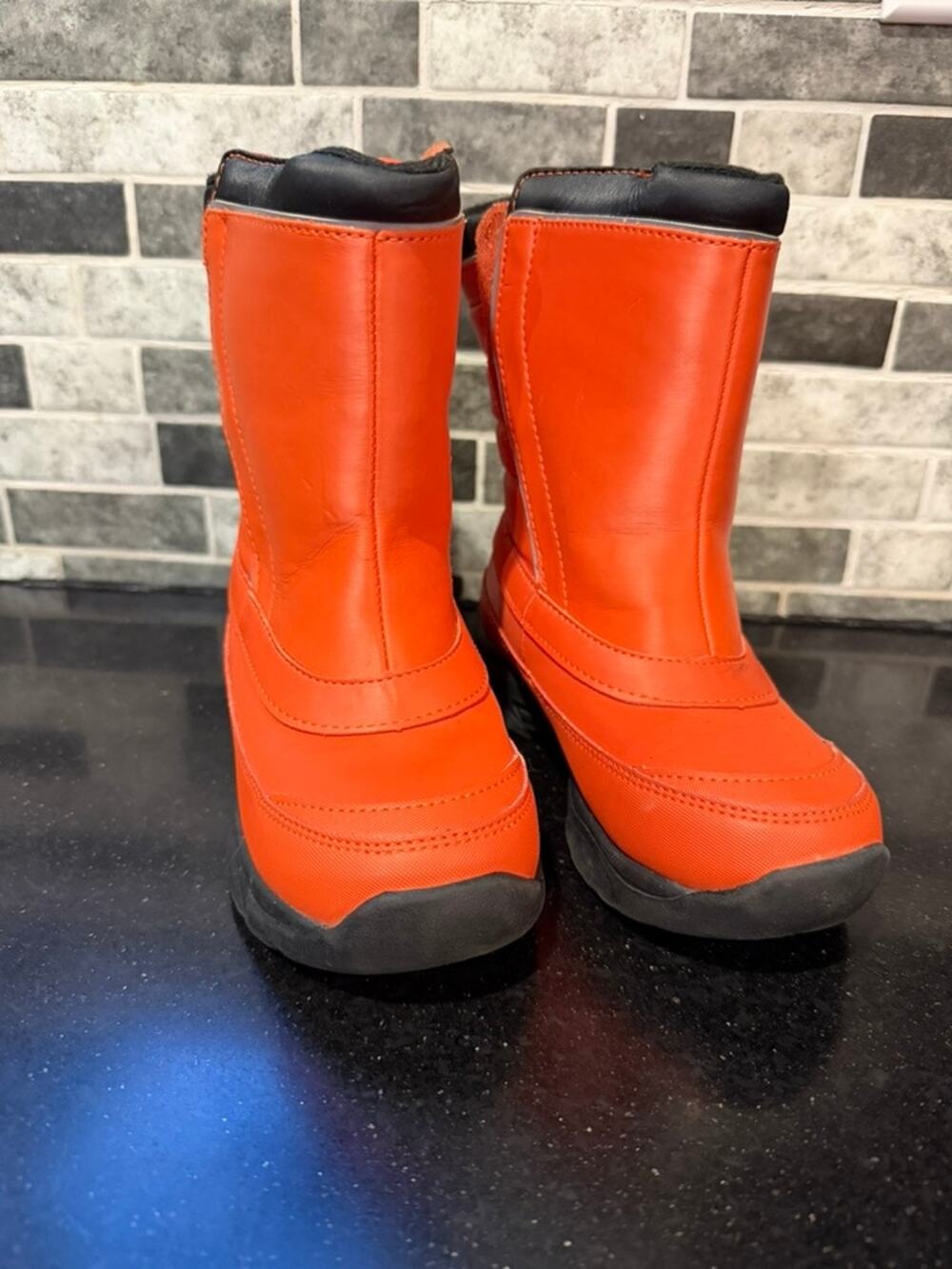 Lands' End Orange Snow Boots Kids Size 10M